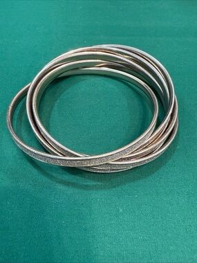 Sparkling glitter six interlocking bangle bracelets 90D